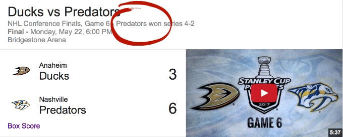 Predators Win