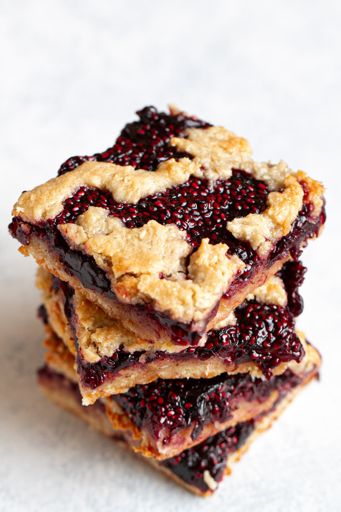 Cherry Almond Oat Bars - so tender and "buttery" that you'd never guess they were made without any flour or butter! #glutenfree #vegan #recipe #healthy #snack