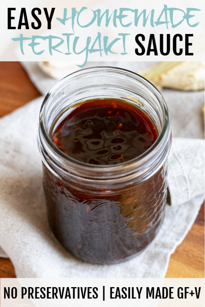 An easy homemade teriyaki sauce that's full of flavour and made without any nasty ingredients! Easily made gluten-free and vegan, it's so good that you'll never go back to store-bought.