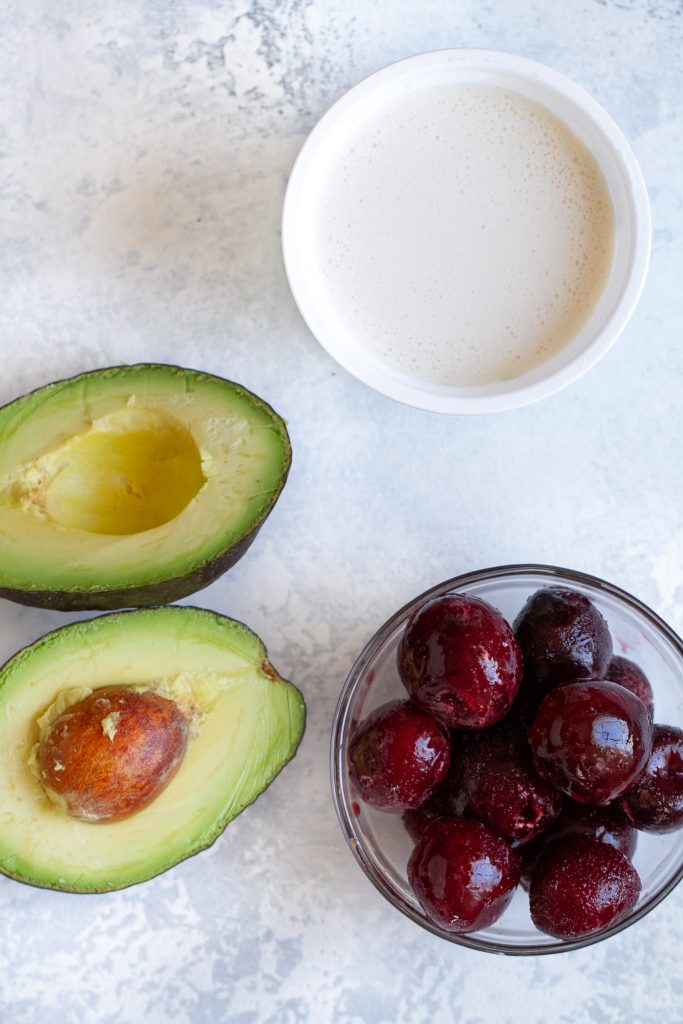 This creamy Cherry Avocado Smoothie is packed with healthy fats, vitamins, and antioxidants. Gluten-free and easily made vegan, it makes a healthy and delicious breakfast or snack