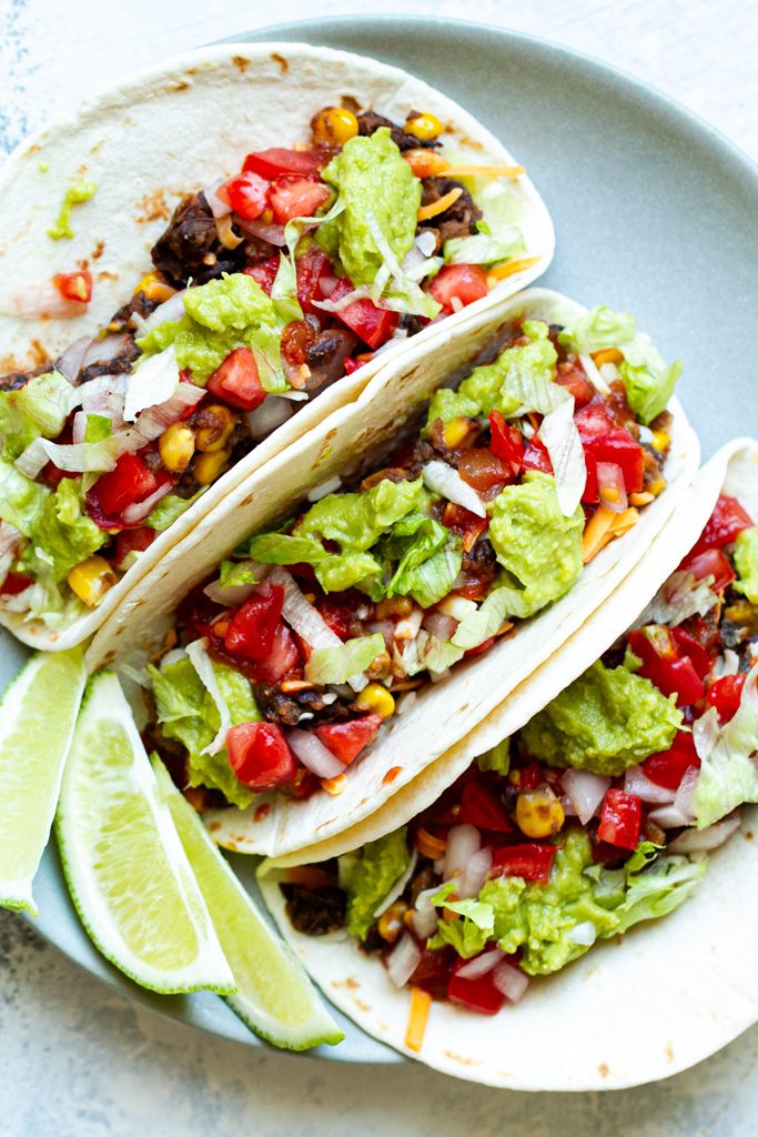 A quick and easy black bean taco filling that even meat eaters will love! Loaded with flavour and plant-based protein, it makes a perfect vegan option for your next taco night!