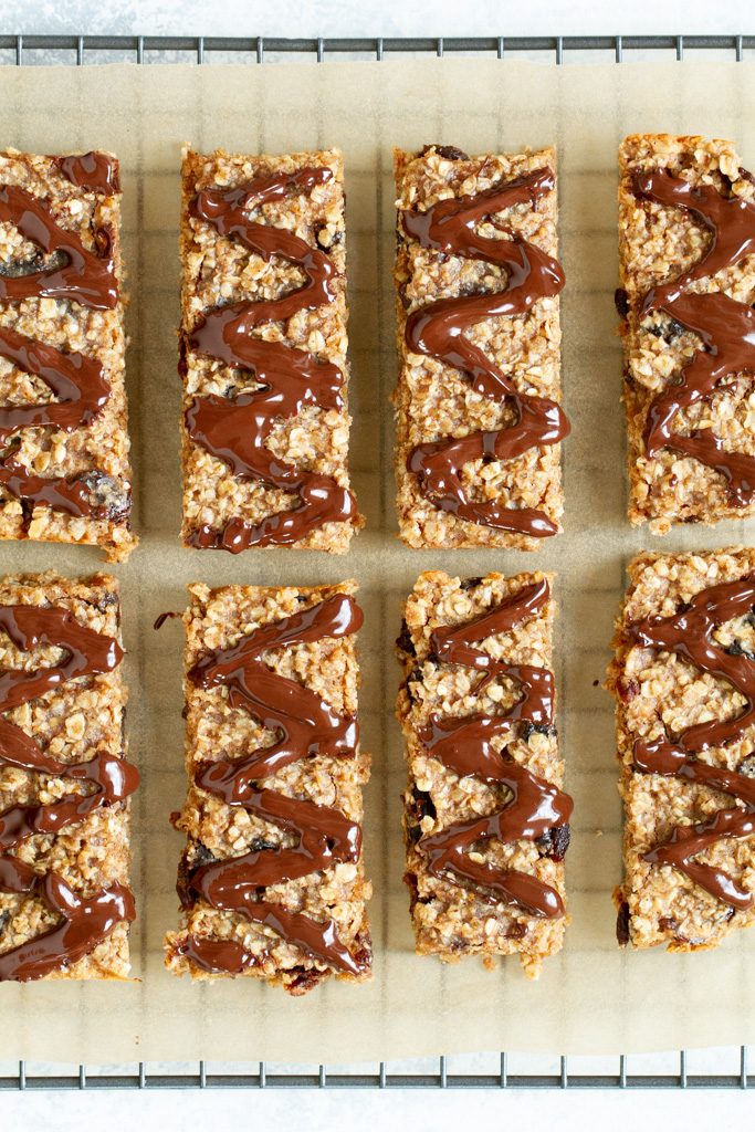 These soft and chewy granola bars are way better than store-bought and so easy to customize! They’re gluten-free, refined sugar-free and easily made nut-free and/or vegan.