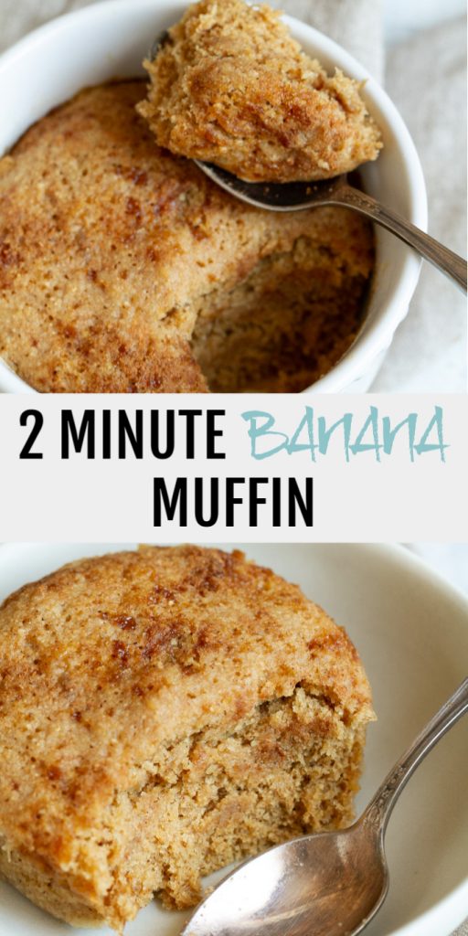 his two minute banana muffin is a perfect way to satisfy those snack cravings and takes under 5 minutes to make!